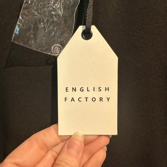 English Factory NWT Black Event Dress Sm Whimsygoth Fairy Party Dance Occassion - Picture 4 of 11